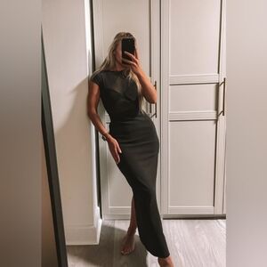 Zara Black contrast tulle dress